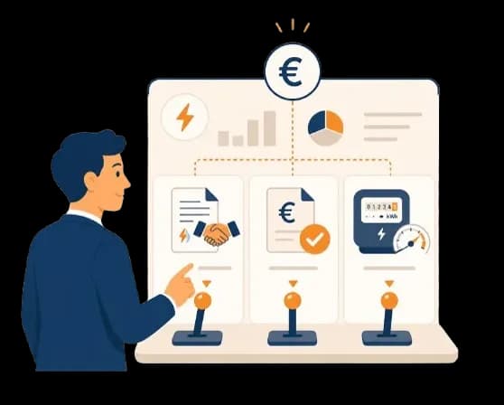 Illustration des trois leviers d'optimisation énergie